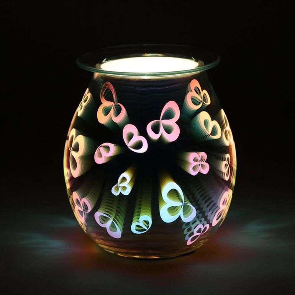 3D Flower Petal Effect Light Up Electric Oil Burner