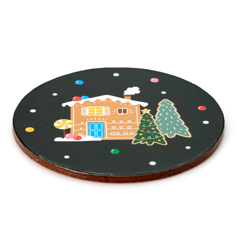3 x Set of 4 Christmas Baker Street Cork Festive Table Coasters