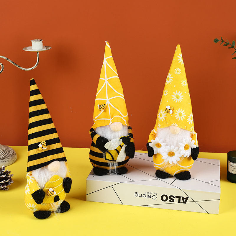 Bee Festival Yellow Gonk Gnome Faceless Doll Ornaments
