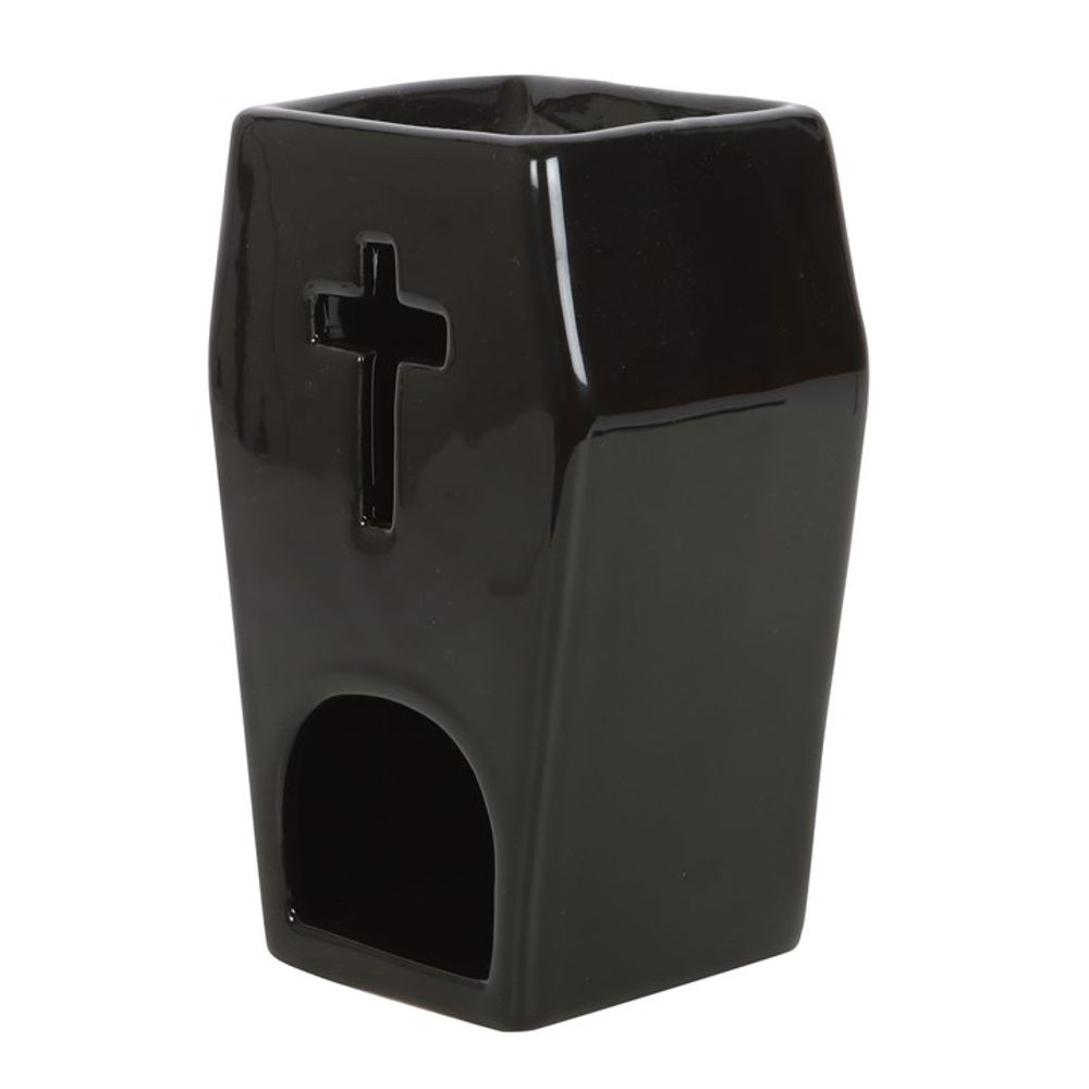 Black Coffin Shaped Ceramic Oil Burner