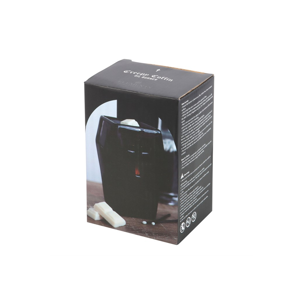 Black Coffin Shaped Ceramic Oil Burner