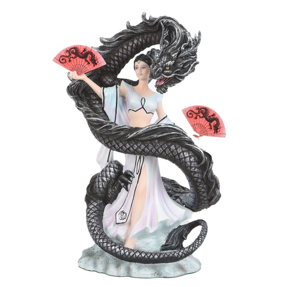 Black Dragon Dance Figurine Statue by Anne Stokes