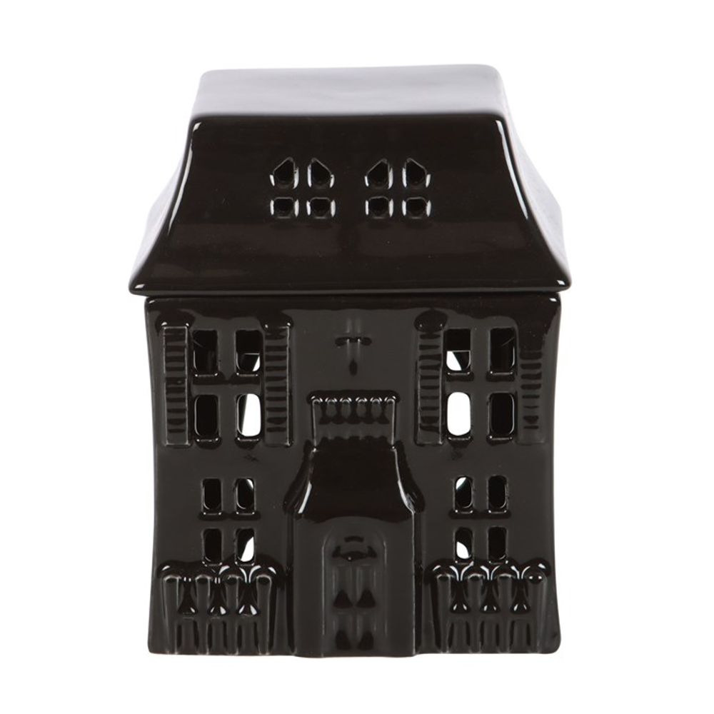 Black Haunted House Shaped Ceramic Oil Burner