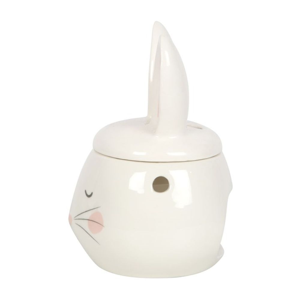 Cute White Bunny Face Ceramic Oil Burner