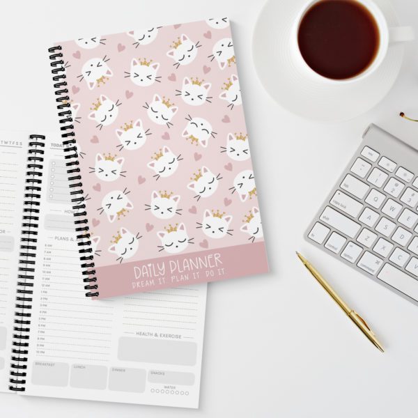 Dream it Plan it Multi Kittens Pink Daily Planner Undated Page-a-Day