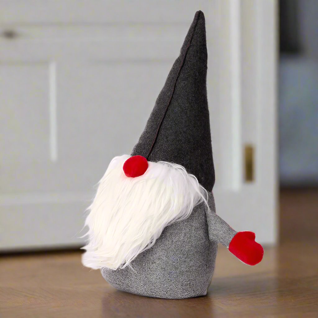 Grey Gonk Gnome Weighted Fabric Door Stop