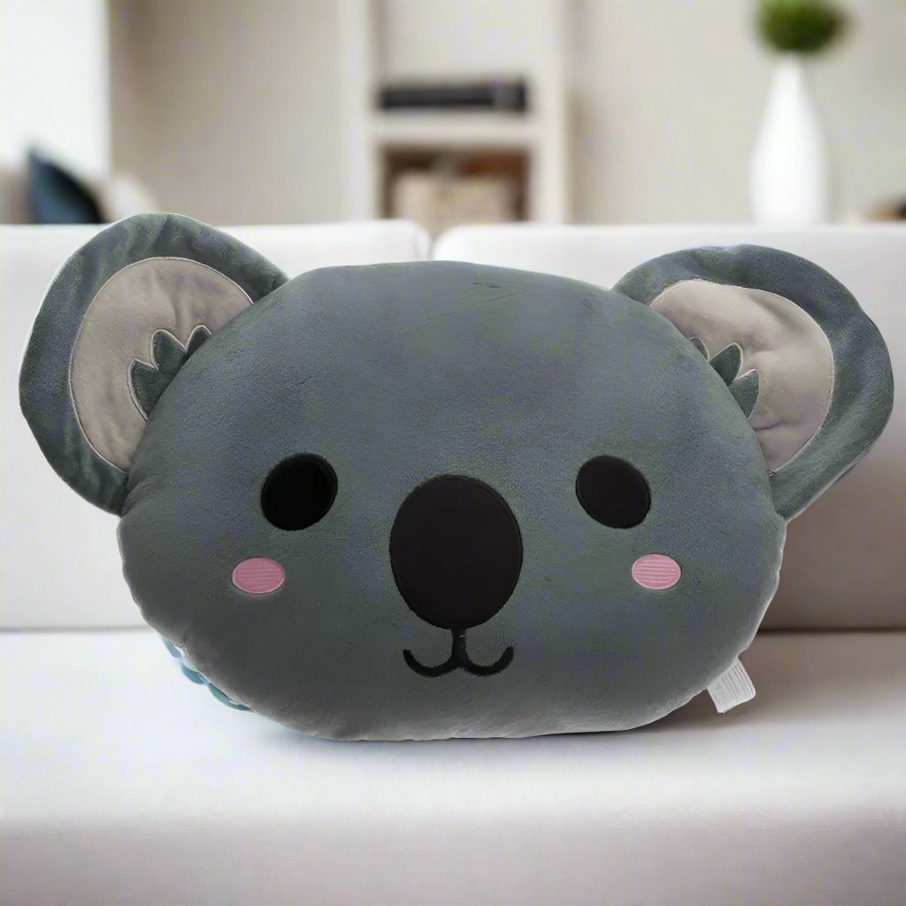 Grey Super Soft Plush Adoramals Koala Cushion