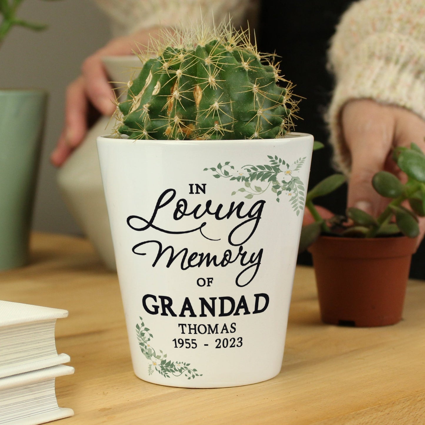 Personalised Botanical in Loving Memory Memorial Plant Flower Pot