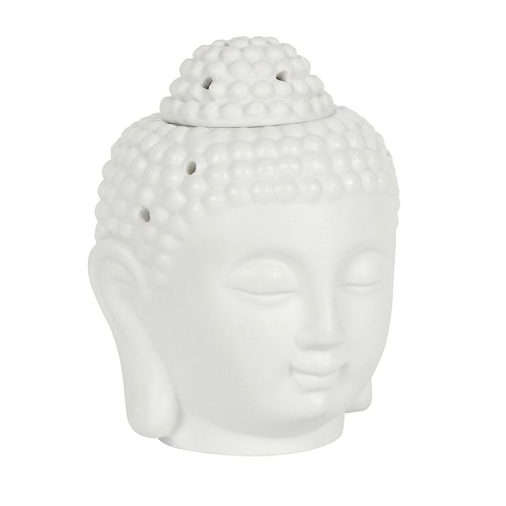 White Buddha Head Ceramic Oil Burner