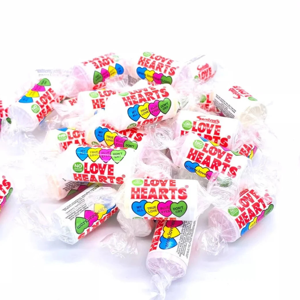 100 Mini Love Hearts Party Sweets Wedding Favours Gift Bag Fillers