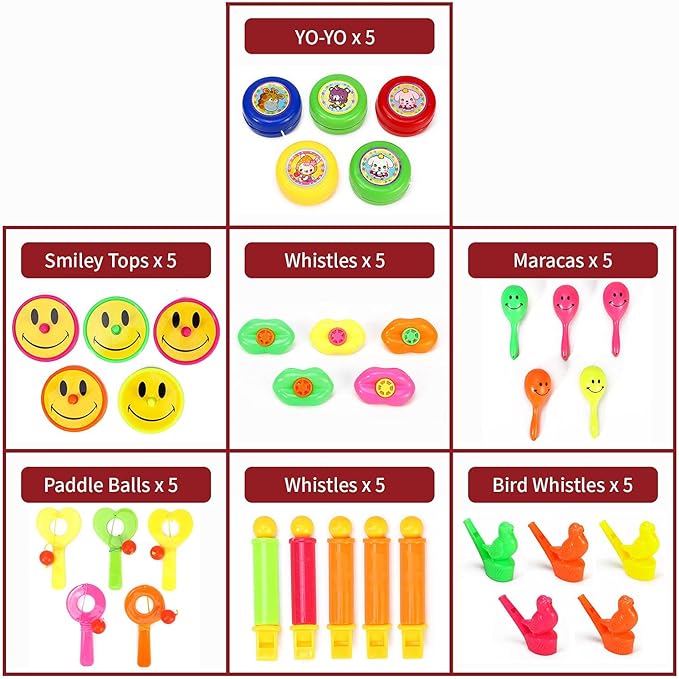 100pc Party Bag Filler Toys Birthday Prizes Gifts Loot Pinata Fillers