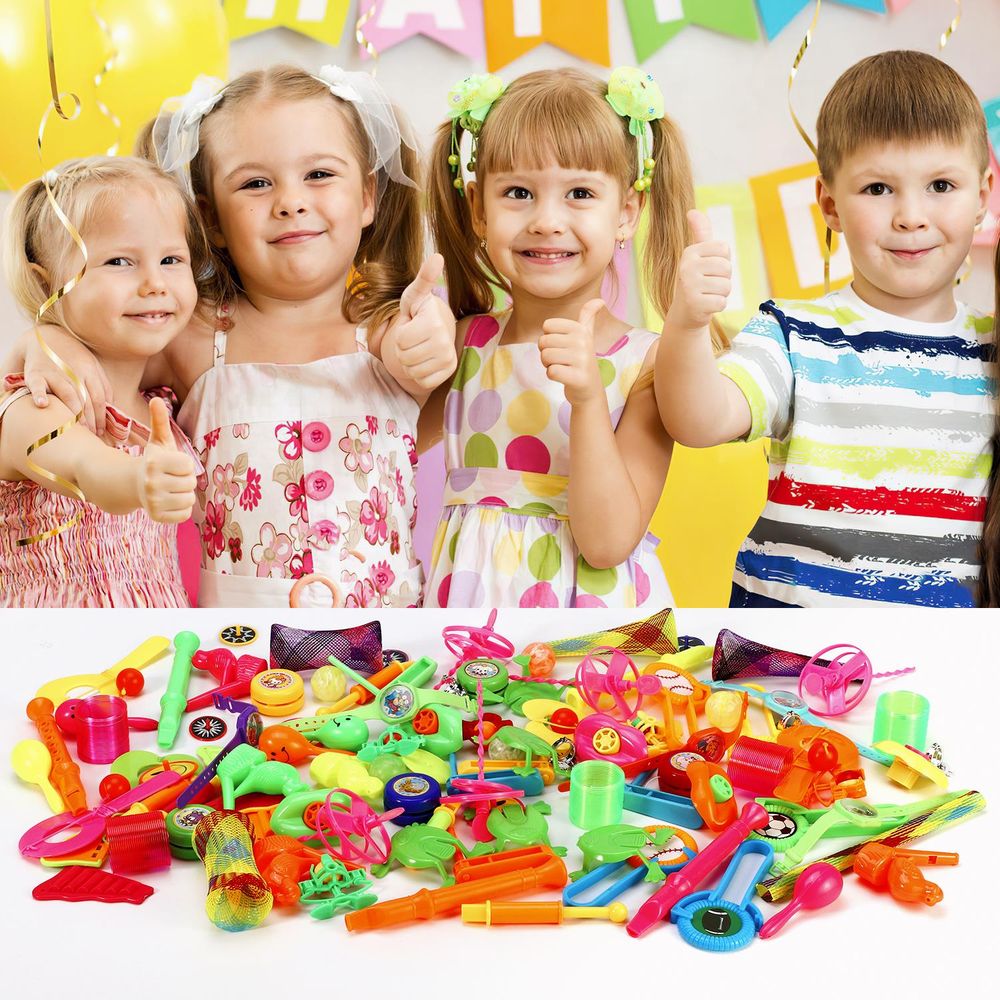 100pc Party Bag Filler Toys Birthday Prizes Gifts Loot Pinata Fillers
