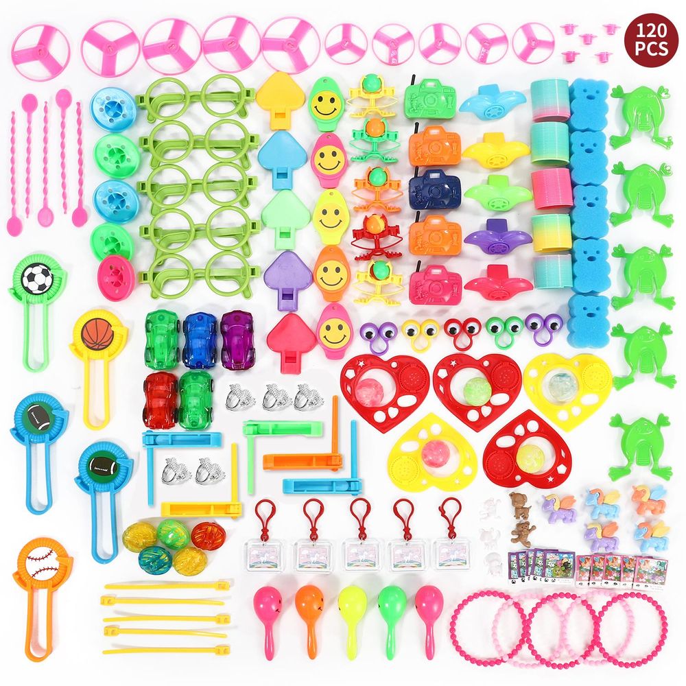 120pc Party Bag Filler Toys Birthday Gifts Pinata Loot Prizes
