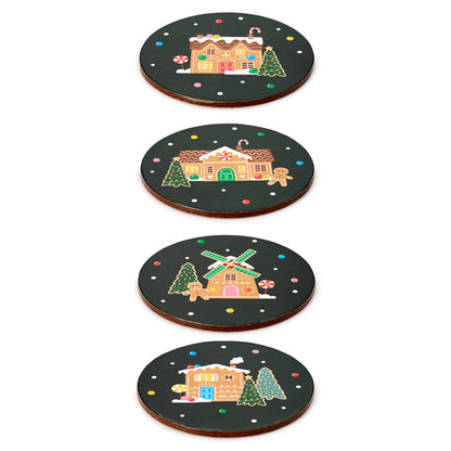 3 x Set of 4 Christmas Baker Street Cork Festive Table Coasters