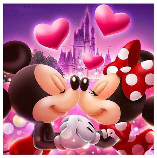 5D Diamond Painting Art Kit Full Drill DIY Craft Kits - Mickey & Minnie Love Hearts