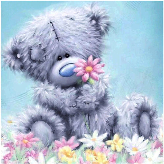 5D Diamond Painting Art Kit Full Drill DIY Crafts - Tatty Teddy Flowers