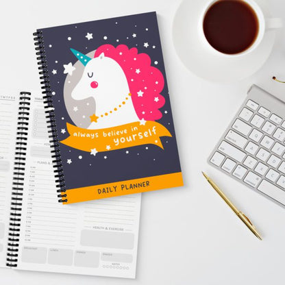 Always Believe in Yourself Unicorn Daily Planner Undated Page-a-Day