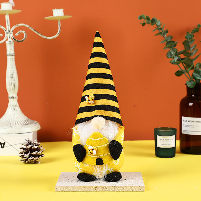 Bee Festival Yellow Gonk Gnome Faceless Doll Ornaments