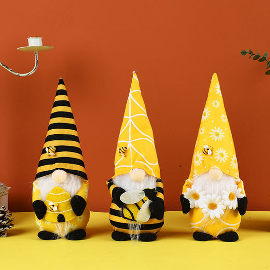 Bee Festival Yellow Gonk Gnome Faceless Doll Ornaments