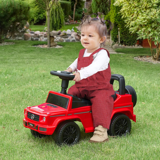 Benz G350 Kids Ride on Push Car with Under Seat Storage - Red