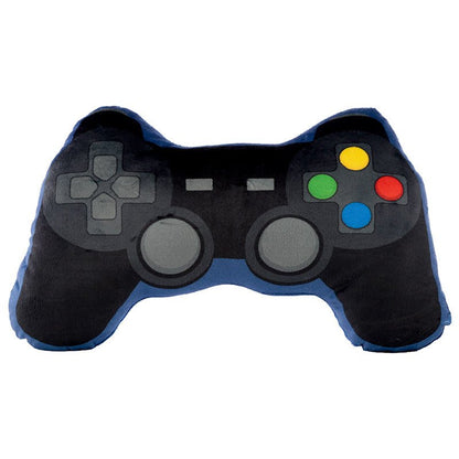 Plush Games Controller Shaped Gaming Cushion - Black Blue