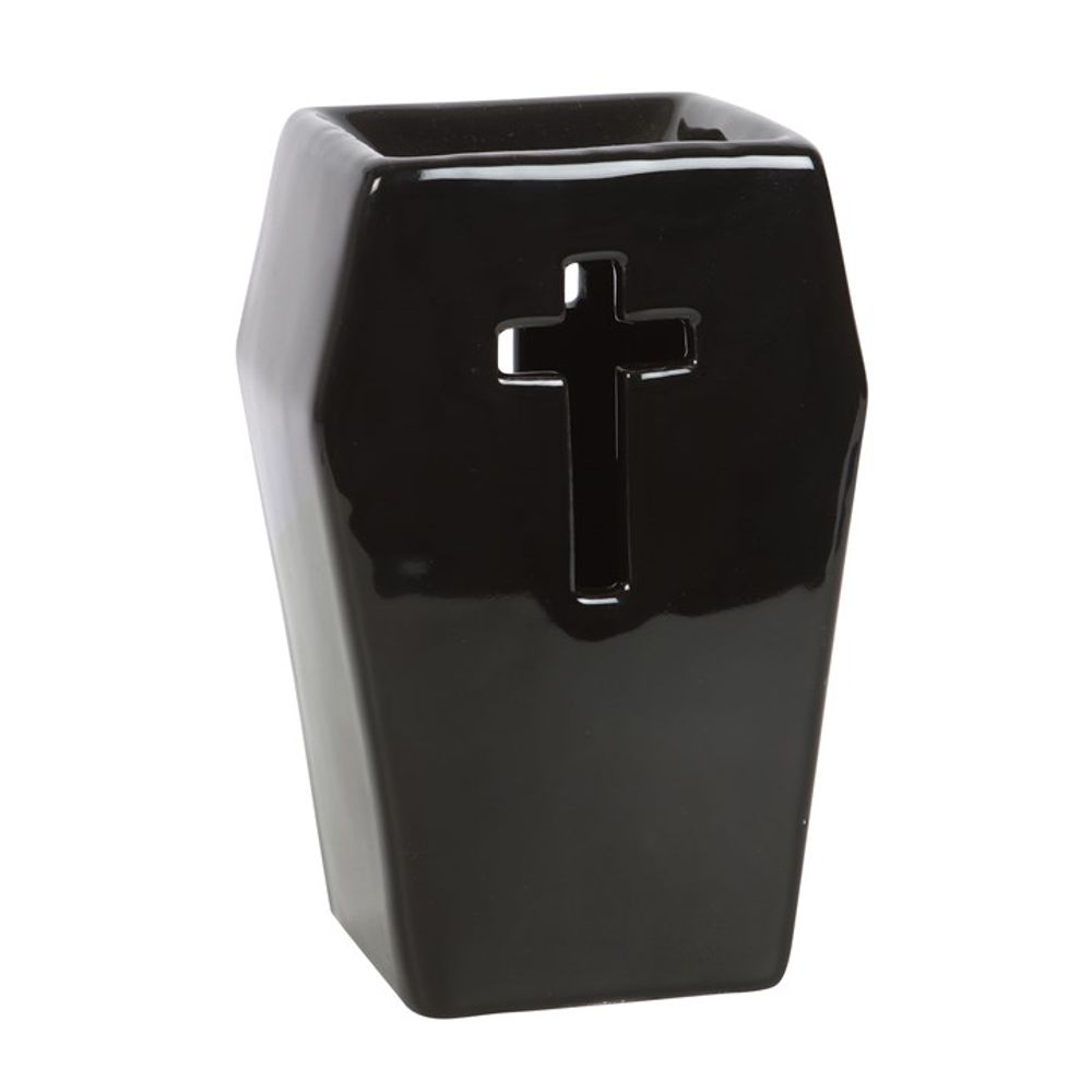 Black Coffin Shaped Ceramic Oil Burner