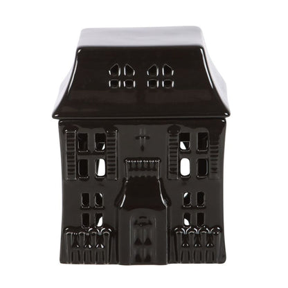 Black Haunted House Shaped Ceramic Oil Burner