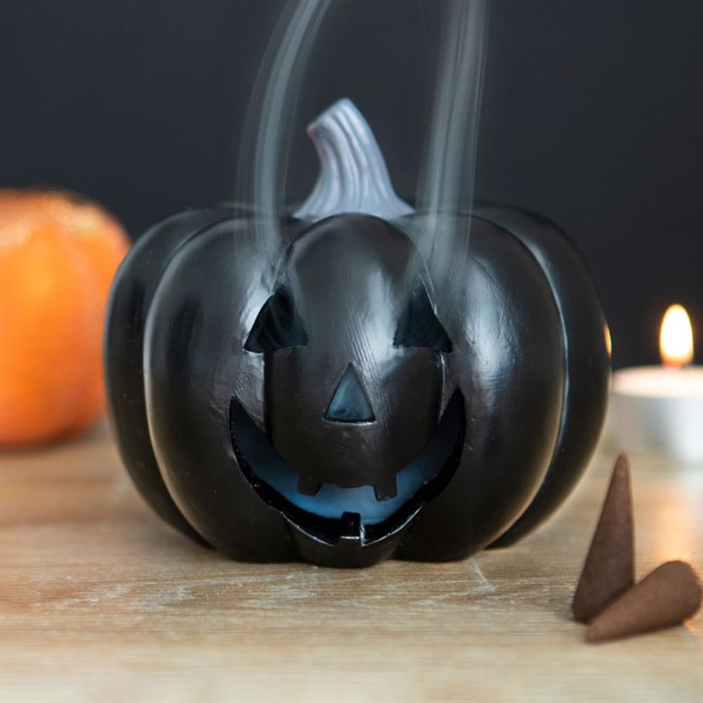 Black Pumpkin Shaped Backflow Incense Cone Holder