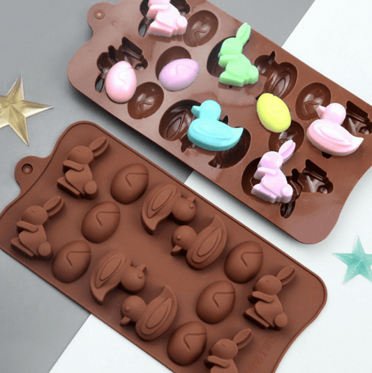 Bunny Rabbit Eggs Duck Easter Silicone Baking Chocolate Mould
