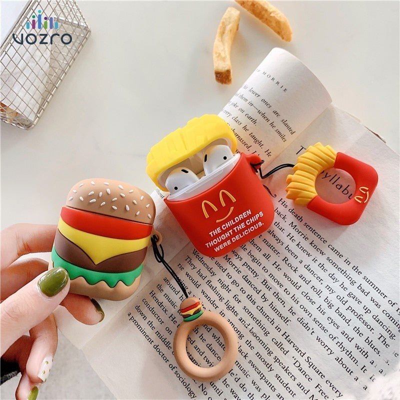 Burger & Fries Food Design AirPods 2 Silicone Protective Case