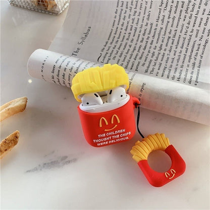 Burger & Fries Food Design AirPods 2 Silicone Protective Case