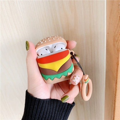 Burger & Fries Food Design AirPods 2 Silicone Protective Case