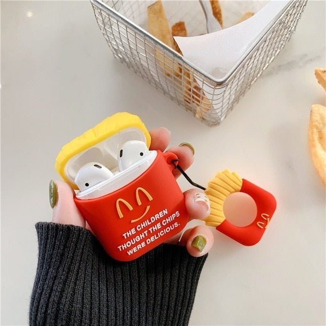 Burger & Fries Food Design AirPods 2 Silicone Protective Case