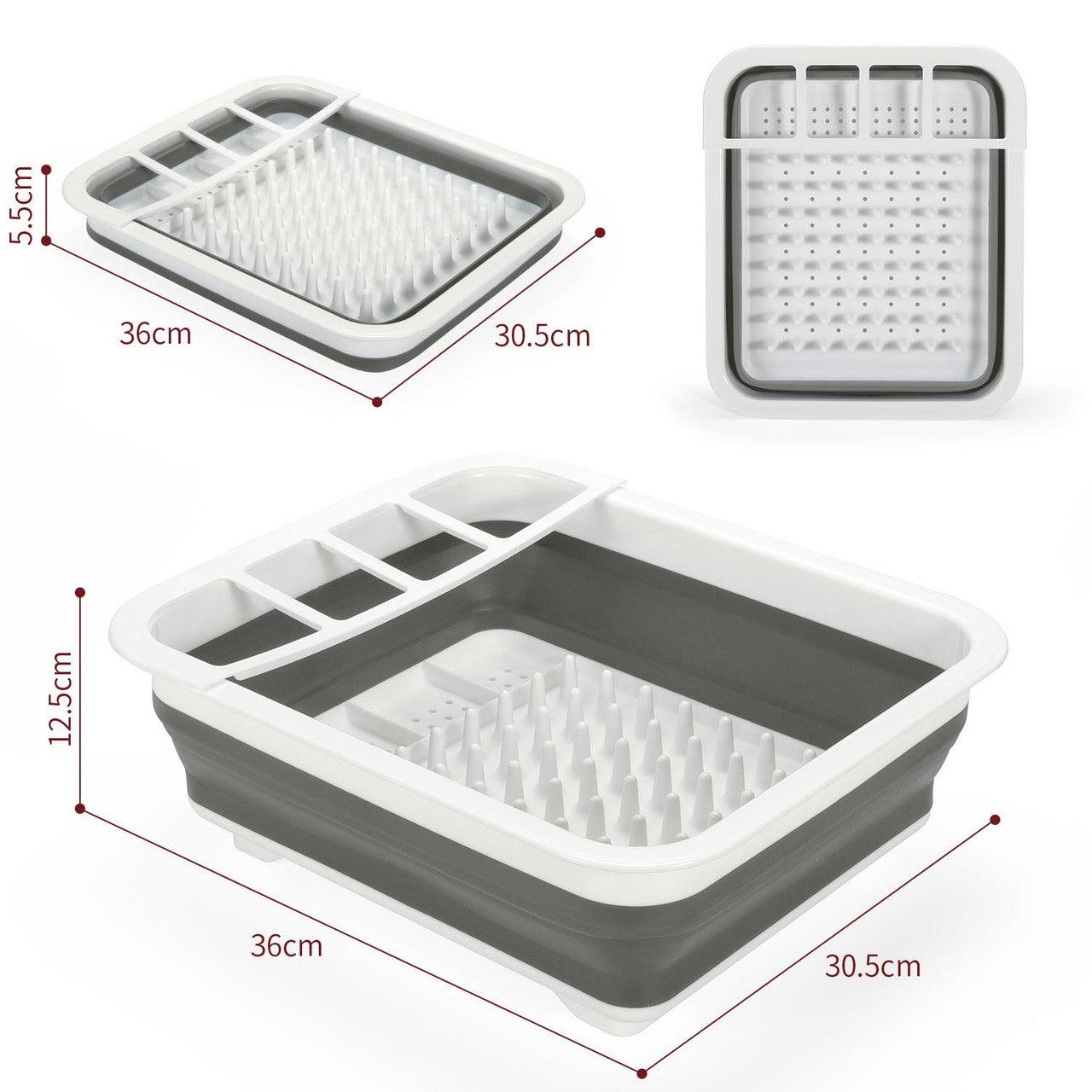 Collapsible Folding Dish Drainer Drying Rack - 3 Colours