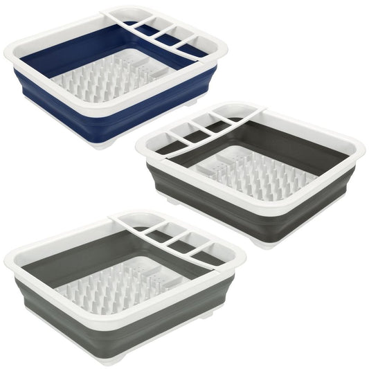 Collapsible Folding Dish Drainer Drying Rack - 3 Colours