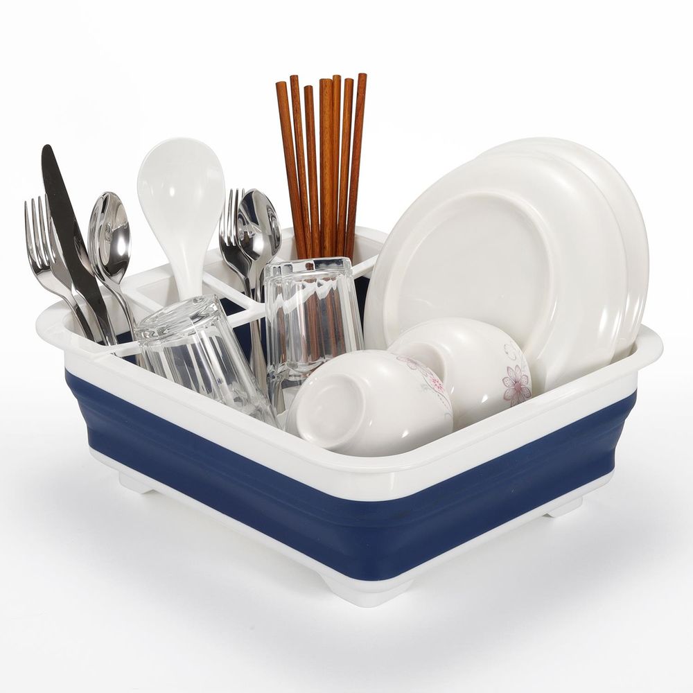 Collapsible Folding Dish Drainer Drying Rack - 3 Colours