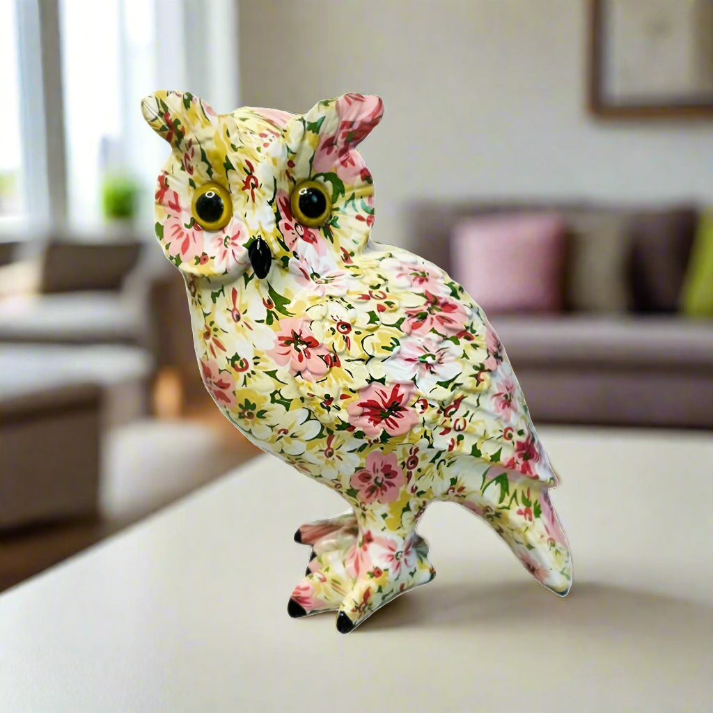 Colourful Owl Figurines Decorative Graffiti Animal Ornaments