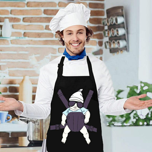 Cute Super Dad Cooking Kitchen Apron with Adjustable Shoulder Strap