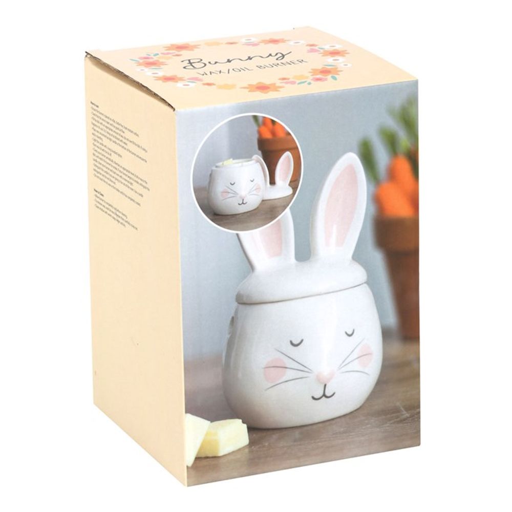 Cute White Bunny Face Ceramic Oil Burner