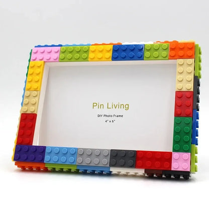 DIY Colourful Building Blocks with People 4 x 6" Photo Frame Activity Gift