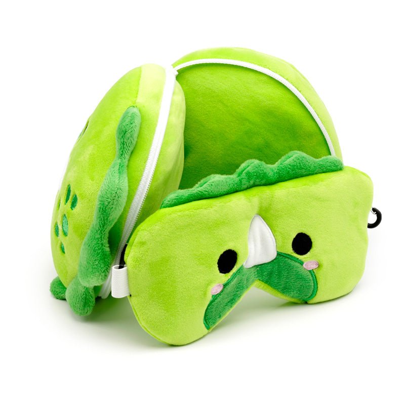 Dinosaur Relaxeazzz Plush Round Kids Travel Pillow & Eye Mask Set