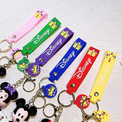 Disney Mickey Minnie Mouse Cartoon Doll Keyrings Keychain Bag Charms