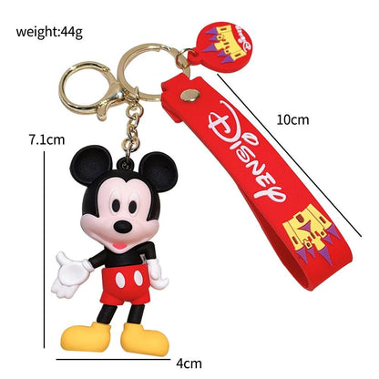 Disney Mickey Minnie Mouse Cartoon Doll Keyrings Keychain Bag Charms