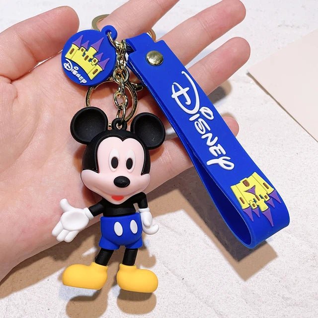 Disney Mickey Minnie Mouse Cartoon Doll Keyrings Keychain Bag Charms