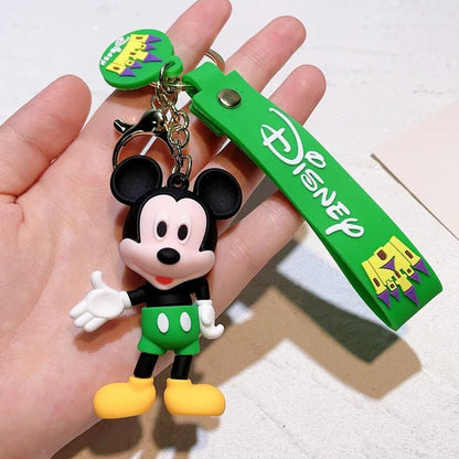 Disney Mickey Minnie Mouse Cartoon Doll Keyrings Keychain Bag Charms