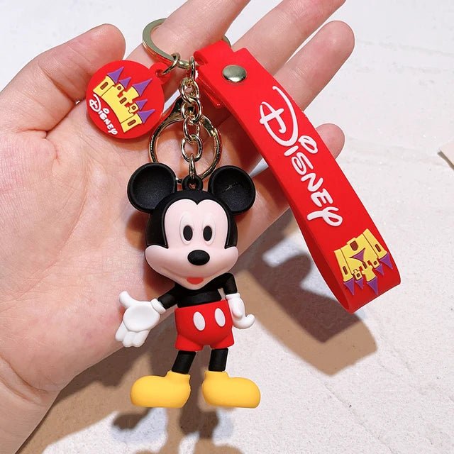 Disney Mickey Minnie Mouse Cartoon Doll Keyrings Keychain Bag Charms