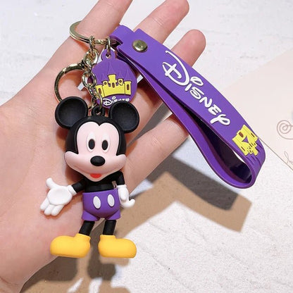 Disney Mickey Minnie Mouse Cartoon Doll Keyrings Keychain Bag Charms