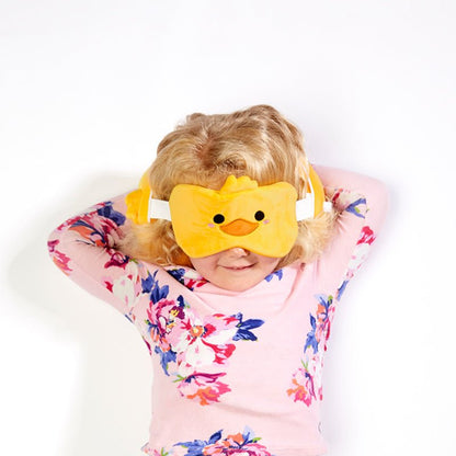 Duck Relaxeazzz Plush Round Kids Travel Pillow & Eye Mask Set