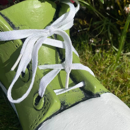 Green Shoe Trainers Quirky Garden Planter Pot Decoration