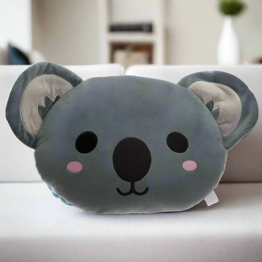 Grey Super Soft Plush Adoramals Koala Cushion